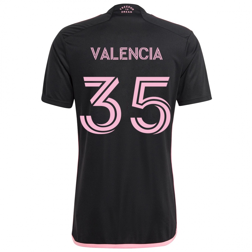 Niño Camiseta Felipe Valencia #35 Negro 2ª Equipación 2024/25 La Camisa Argentina