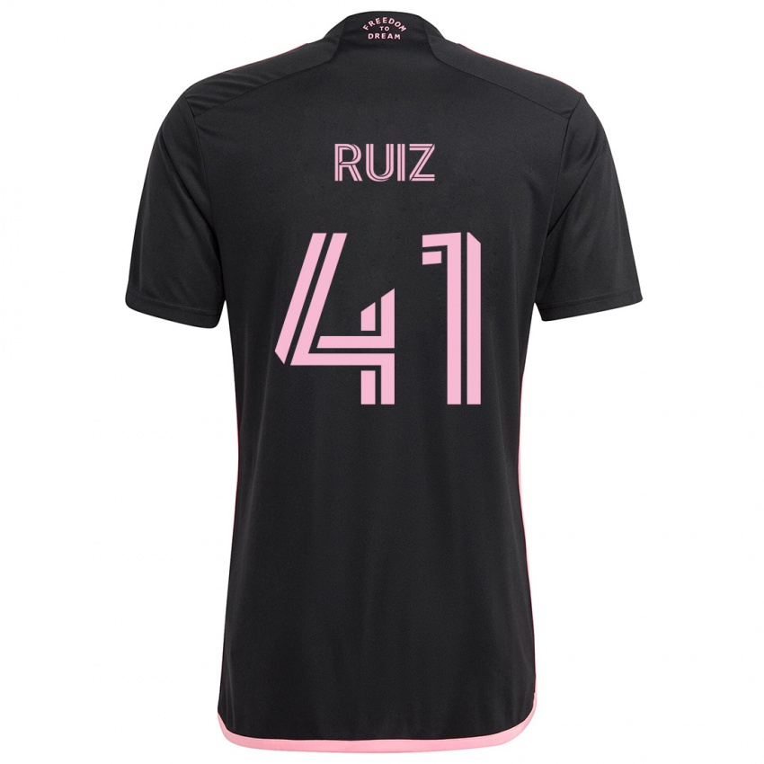 Niño Camiseta David Ruíz #41 Negro 2ª Equipación 2024/25 La Camisa Argentina