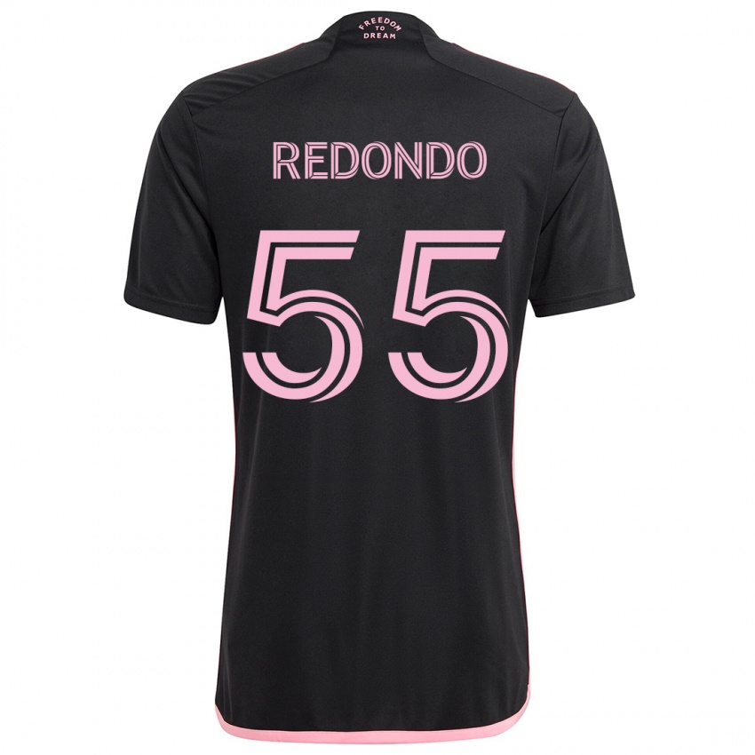 Niño Camiseta Federico Redondo #55 Negro 2ª Equipación 2024/25 La Camisa Argentina