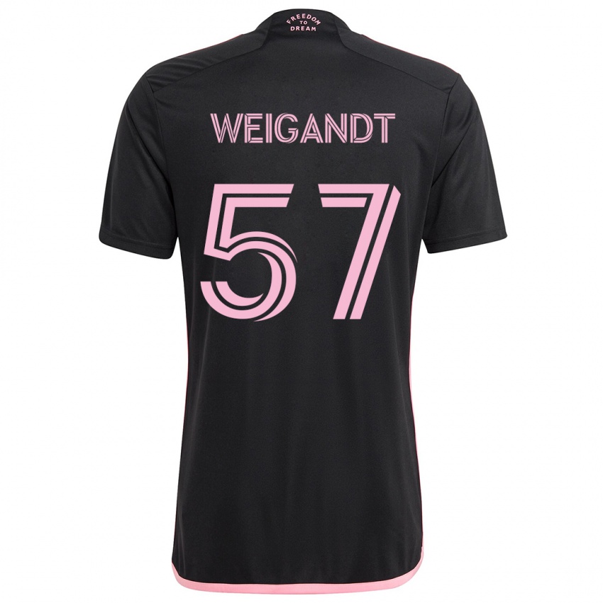 Niño Camiseta Marcelo Weigandt #57 Negro 2ª Equipación 2024/25 La Camisa Argentina