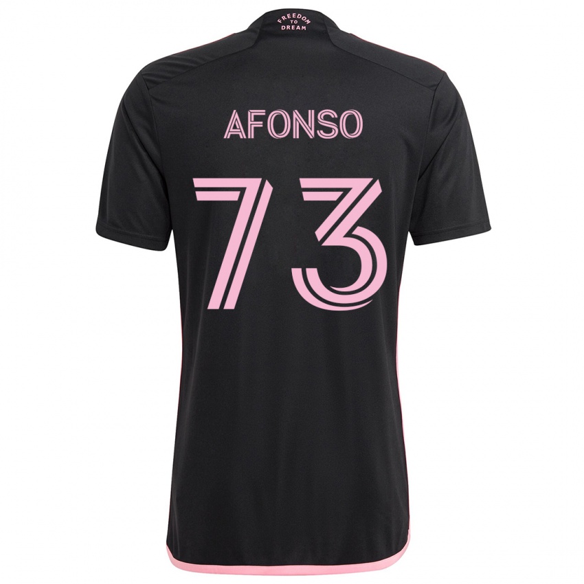 Niño Camiseta Leo Afonso #73 Negro 2ª Equipación 2024/25 La Camisa Argentina