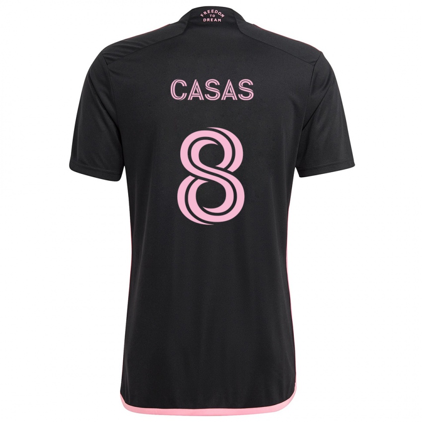 Niño Camiseta Pep Casas #8 Negro 2ª Equipación 2024/25 La Camisa Argentina