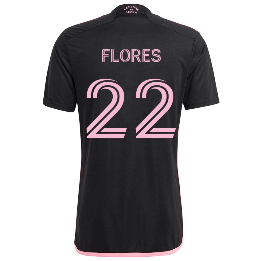 Niño Camiseta Alejandro Flores #22 Negro 2ª Equipación 2024/25 La Camisa Argentina