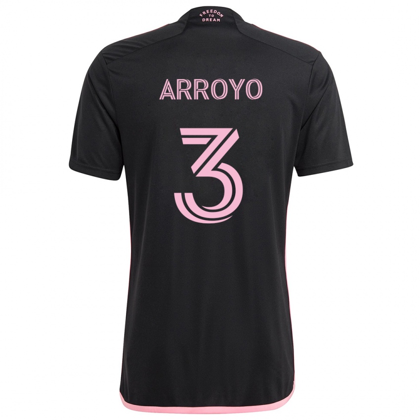 Niño Camiseta Dixon Arroyo #3 Negro 2ª Equipación 2024/25 La Camisa Argentina