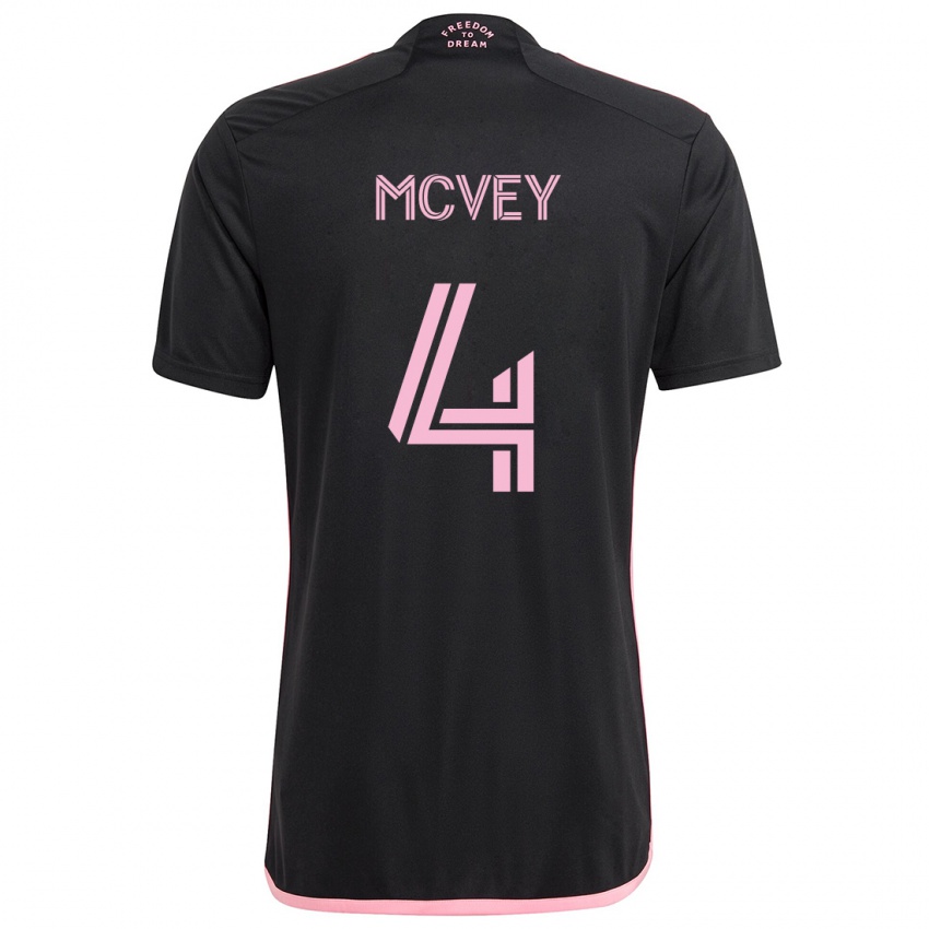 Niño Camiseta Christopher Mcvey #4 Negro 2ª Equipación 2024/25 La Camisa Argentina