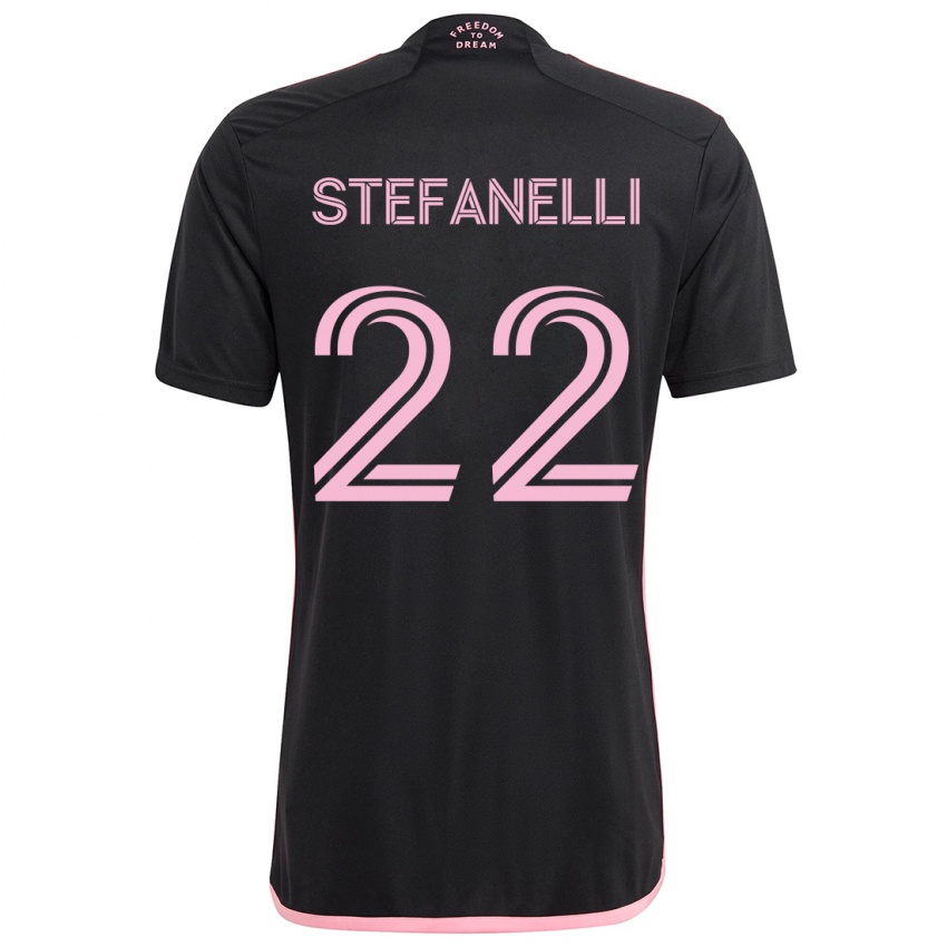 Niño Camiseta Nicolás Stefanelli #22 Negro 2ª Equipación 2024/25 La Camisa Argentina