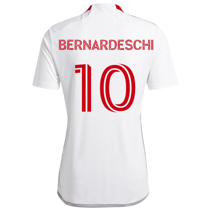 Niño Camiseta Federico Bernardeschi #10 Blanco Rojo 2ª Equipación 2024/25 La Camisa Argentina