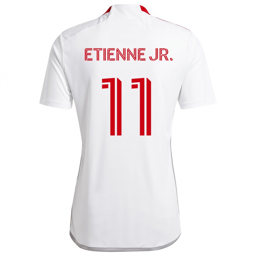 Niño Camiseta Derrick Etienne Jr. #11 Blanco Rojo 2ª Equipación 2024/25 La Camisa Argentina