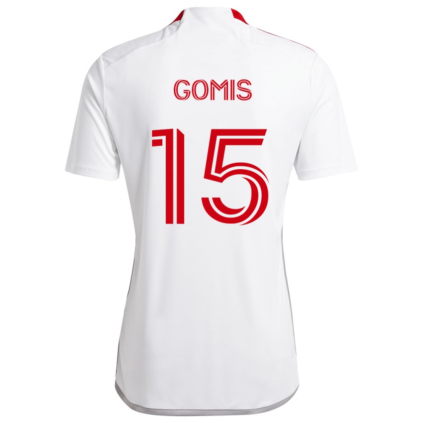 Niño Camiseta Nicksoen Gomis #15 Blanco Rojo 2ª Equipación 2024/25 La Camisa Argentina