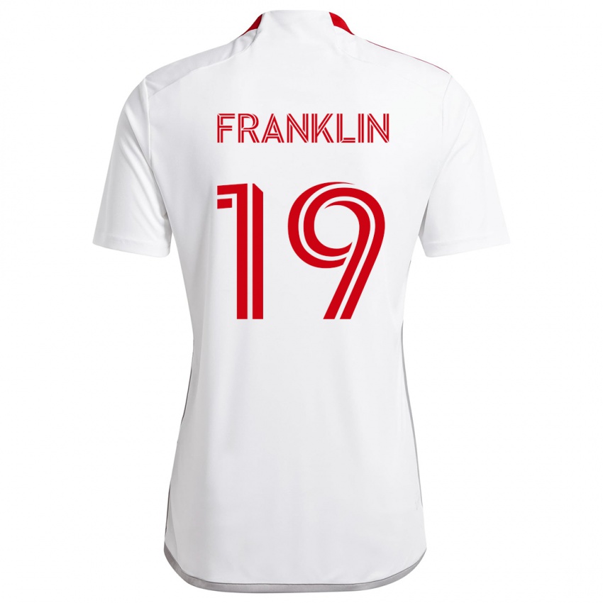 Niño Camiseta Kobe Franklin #19 Blanco Rojo 2ª Equipación 2024/25 La Camisa Argentina