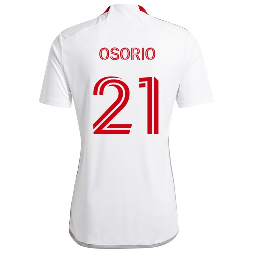 Niño Camiseta Jonathan Osorio #21 Blanco Rojo 2ª Equipación 2024/25 La Camisa Argentina