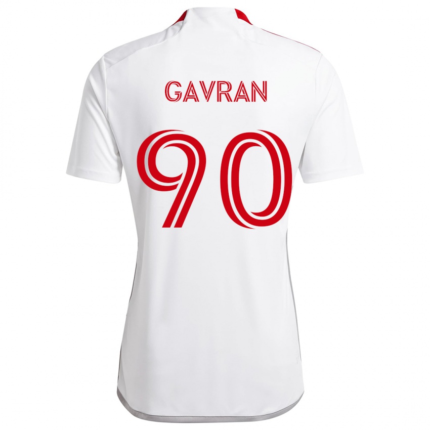 Niño Camiseta Luka Gavran #90 Blanco Rojo 2ª Equipación 2024/25 La Camisa Argentina