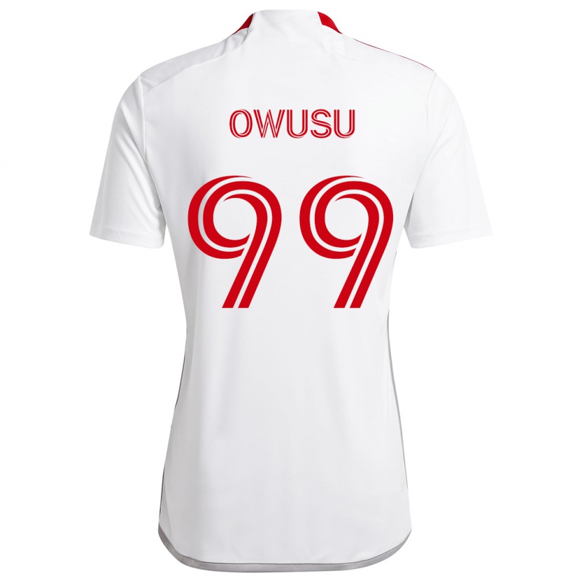 Niño Camiseta Prince Osei Owusu #99 Blanco Rojo 2ª Equipación 2024/25 La Camisa Argentina