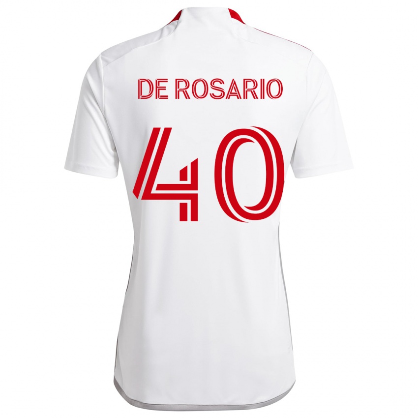 Niño Camiseta Adisa De Rosario #40 Blanco Rojo 2ª Equipación 2024/25 La Camisa Argentina