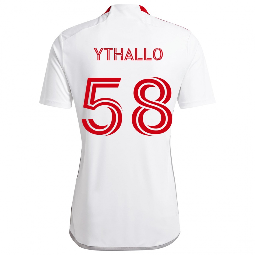 Niño Camiseta Ythallo #58 Blanco Rojo 2ª Equipación 2024/25 La Camisa Argentina