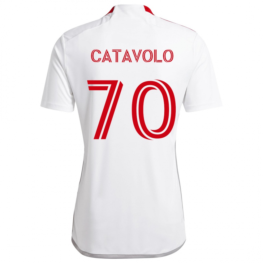 Niño Camiseta Matthew Catavolo #70 Blanco Rojo 2ª Equipación 2024/25 La Camisa Argentina