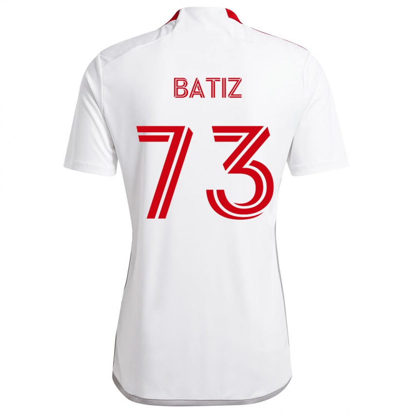 Niño Camiseta Jesus Batiz #73 Blanco Rojo 2ª Equipación 2024/25 La Camisa Argentina