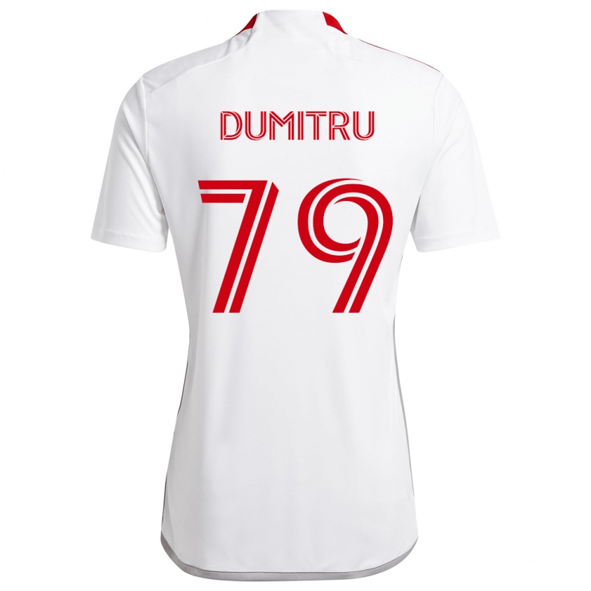 Niño Camiseta Andrei Dumitru #79 Blanco Rojo 2ª Equipación 2024/25 La Camisa Argentina