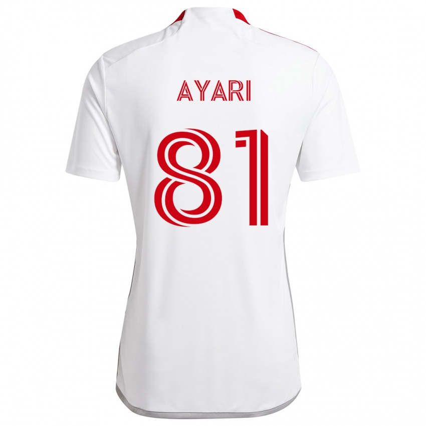 Niño Camiseta Hassan Ayari #81 Blanco Rojo 2ª Equipación 2024/25 La Camisa Argentina