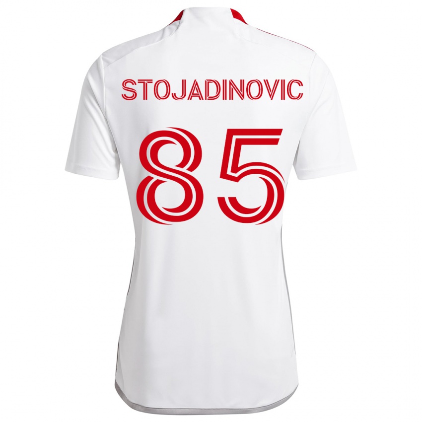 Niño Camiseta Marko Stojadinovic #85 Blanco Rojo 2ª Equipación 2024/25 La Camisa Argentina