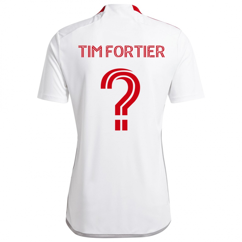 Niño Camiseta Tim Fortier #0 Blanco Rojo 2ª Equipación 2024/25 La Camisa Argentina