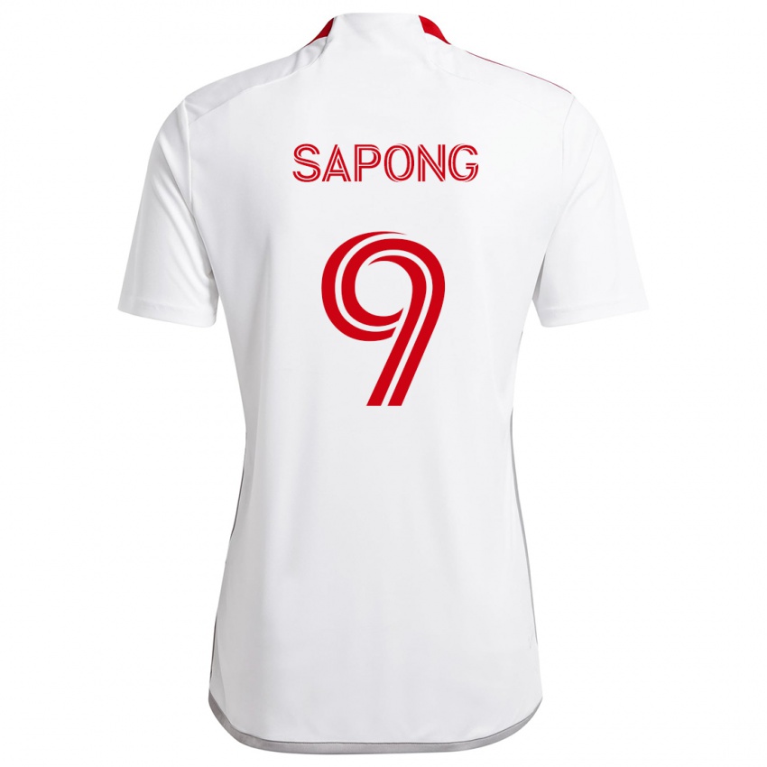 Niño Camiseta C.j. Sapong #9 Blanco Rojo 2ª Equipación 2024/25 La Camisa Argentina