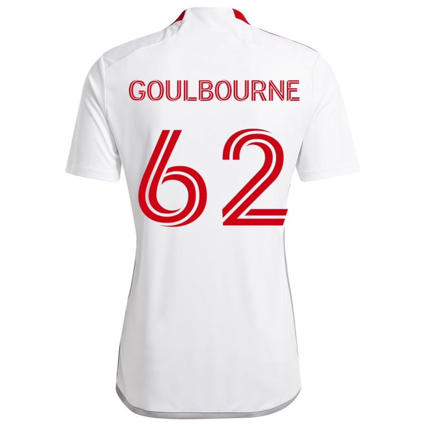 Niño Camiseta Rohan Goulbourne #62 Blanco Rojo 2ª Equipación 2024/25 La Camisa Argentina