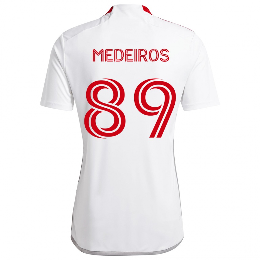 Niño Camiseta Matthew Medeiros #89 Blanco Rojo 2ª Equipación 2024/25 La Camisa Argentina