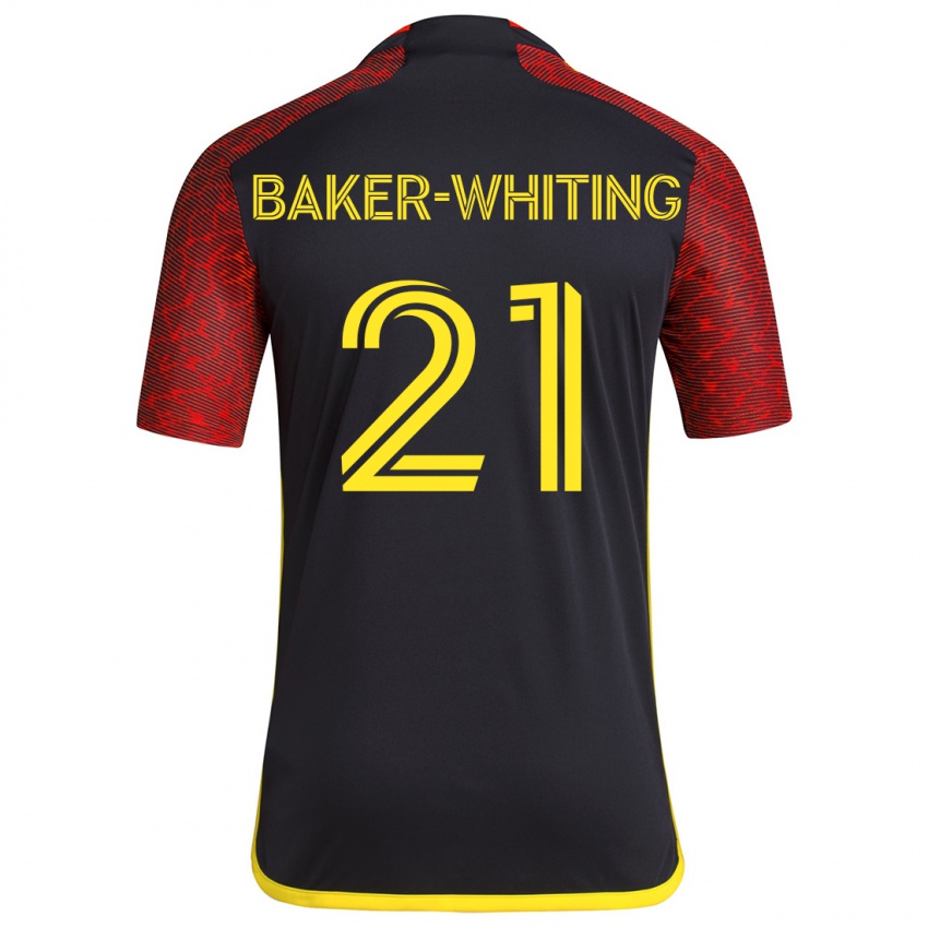 Niño Camiseta Reed Baker-Whiting #21 Negro Rojo 2ª Equipación 2024/25 La Camisa Argentina