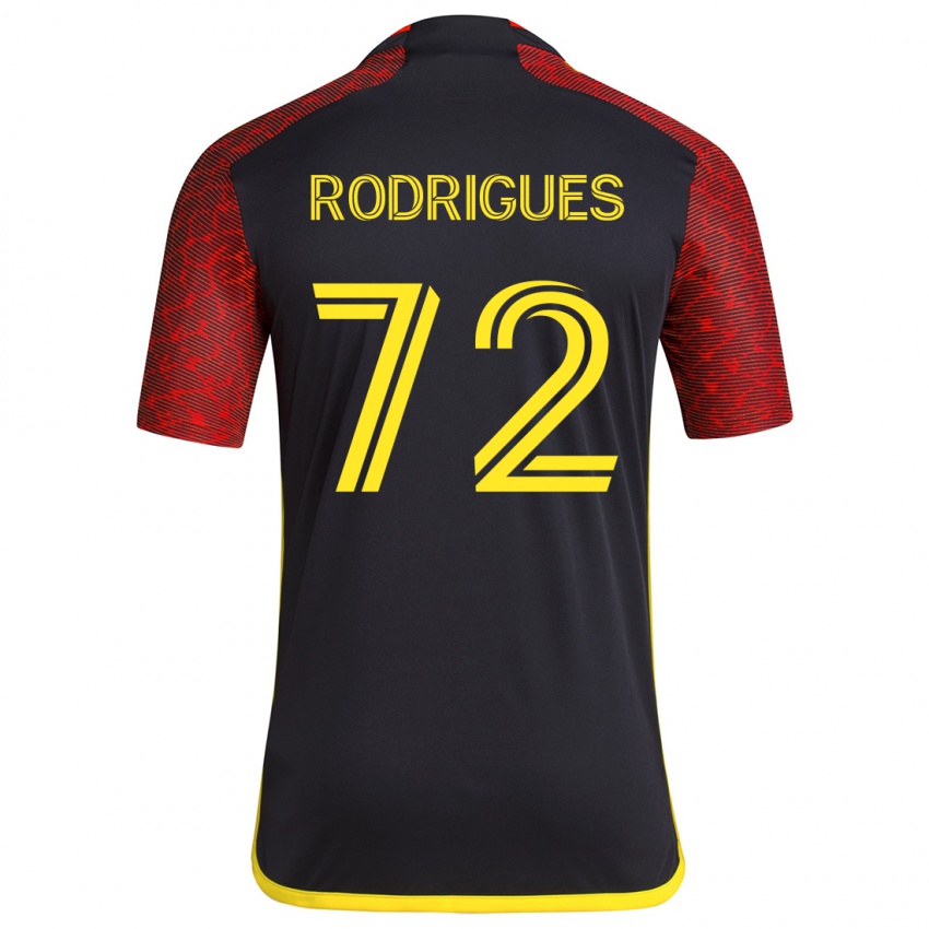 Niño Camiseta Braudílio Rodrigues #72 Negro Rojo 2ª Equipación 2024/25 La Camisa Argentina