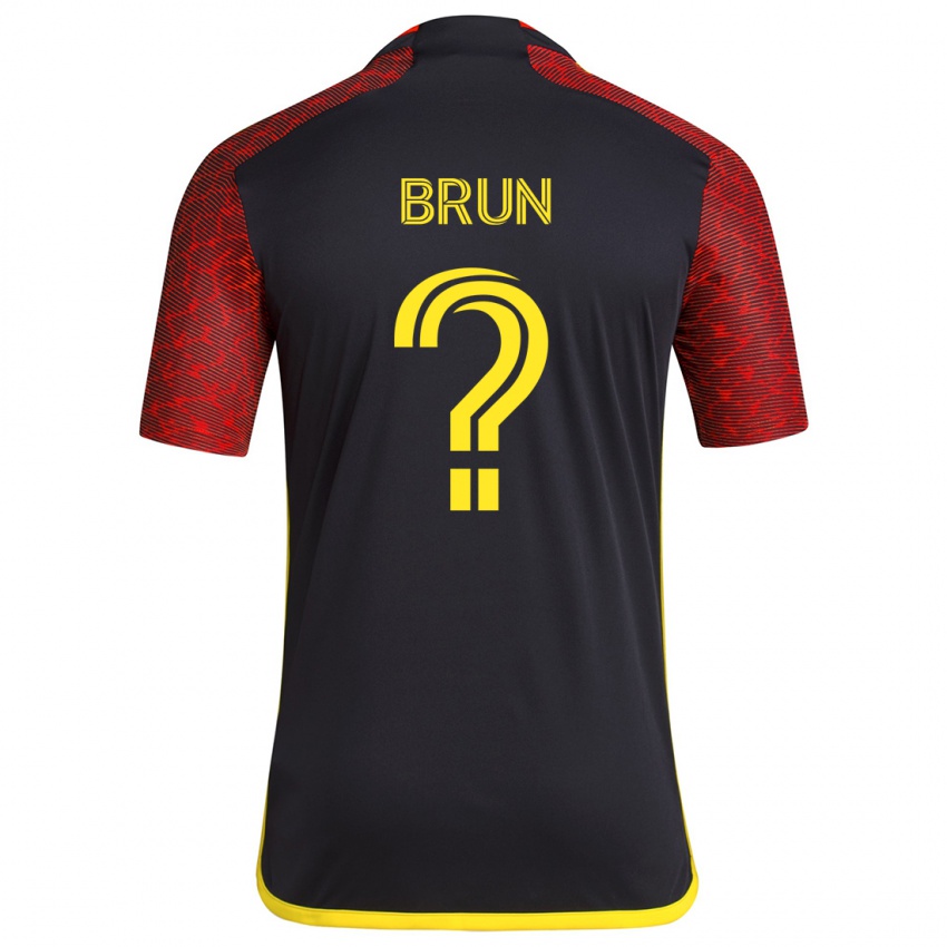 Niño Camiseta Shaun Brun #0 Negro Rojo 2ª Equipación 2024/25 La Camisa Argentina