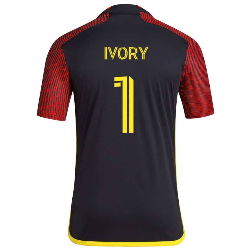 Niño Camiseta Laurel Ivory #1 Negro Rojo 2ª Equipación 2024/25 La Camisa Argentina