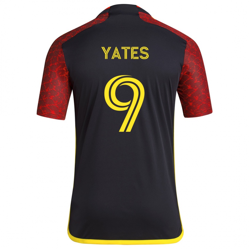 Niño Camiseta Summer Yates #9 Negro Rojo 2ª Equipación 2024/25 La Camisa Argentina