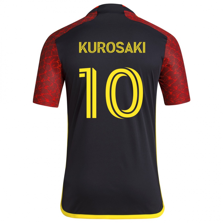 Niño Camiseta Yuuka Kurosaki #10 Negro Rojo 2ª Equipación 2024/25 La Camisa Argentina