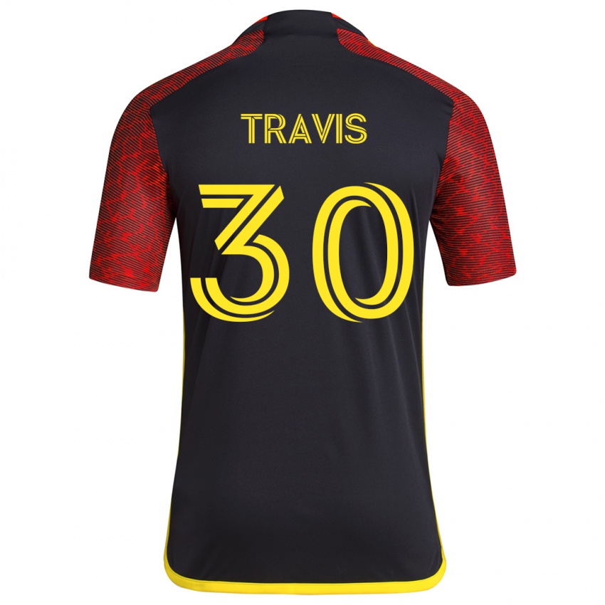 Niño Camiseta Riley Travis #30 Negro Rojo 2ª Equipación 2024/25 La Camisa Argentina