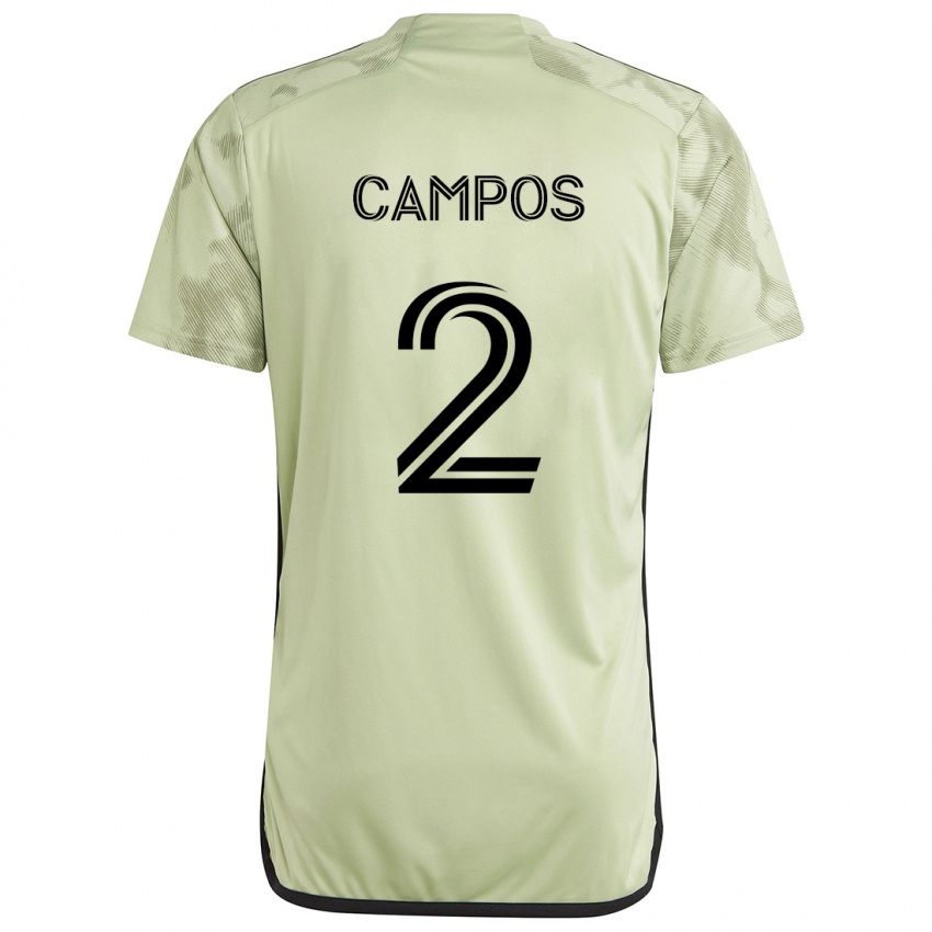 Niño Camiseta Omar Campos #2 Verde Claro 2ª Equipación 2024/25 La Camisa Argentina