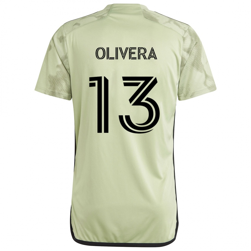 Niño Camiseta Cristian Olivera #13 Verde Claro 2ª Equipación 2024/25 La Camisa Argentina