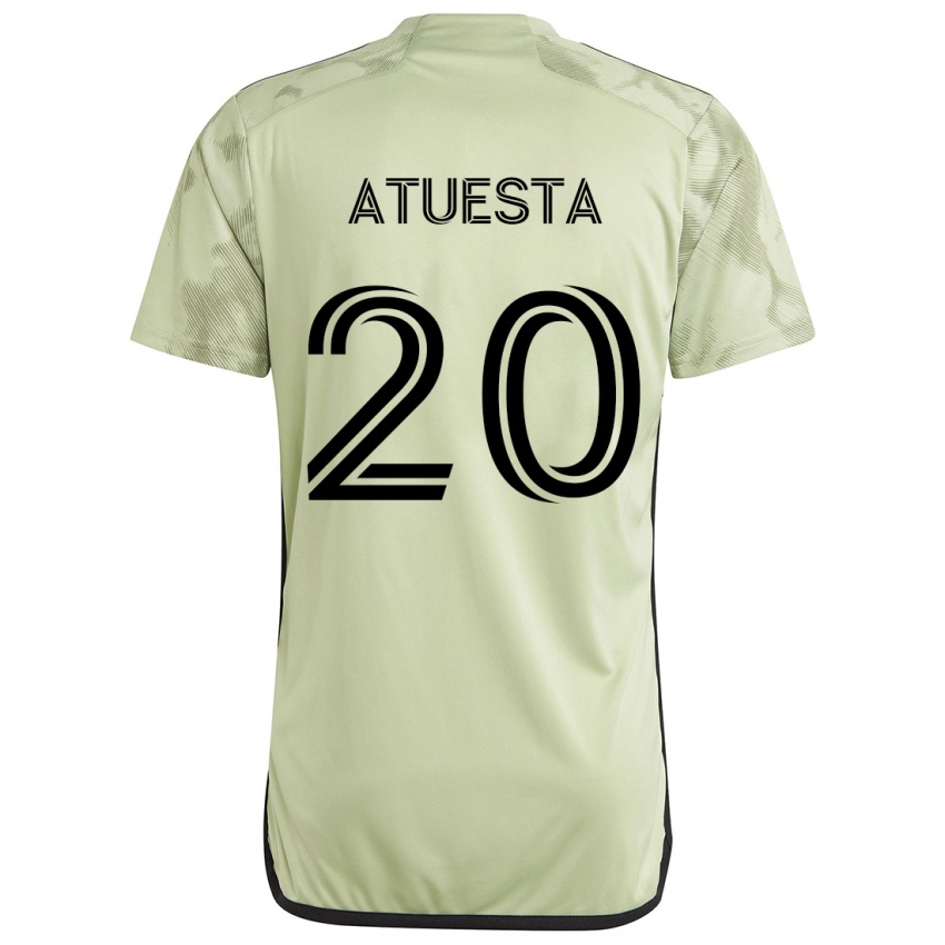 Niño Camiseta Eduard Atuesta #20 Verde Claro 2ª Equipación 2024/25 La Camisa Argentina