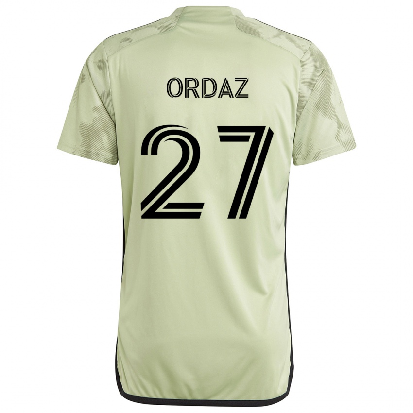 Niño Camiseta Nathan Ordaz #27 Verde Claro 2ª Equipación 2024/25 La Camisa Argentina