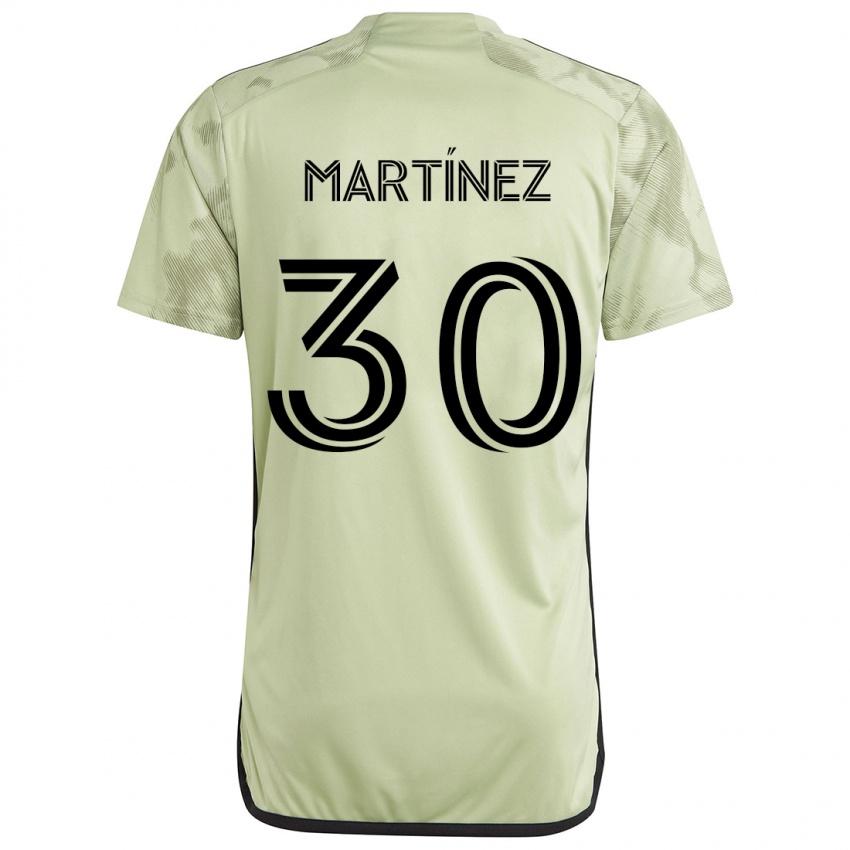 Niño Camiseta David Martínez #30 Verde Claro 2ª Equipación 2024/25 La Camisa Argentina