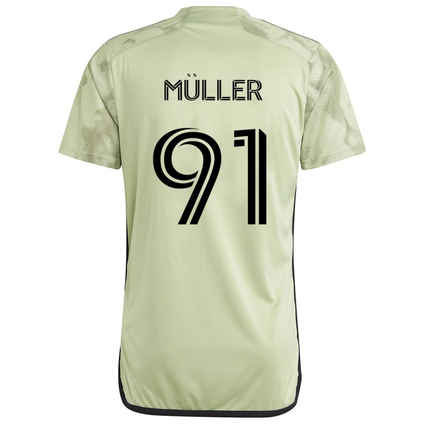 Niño Camiseta Luis Müller #91 Verde Claro 2ª Equipación 2024/25 La Camisa Argentina