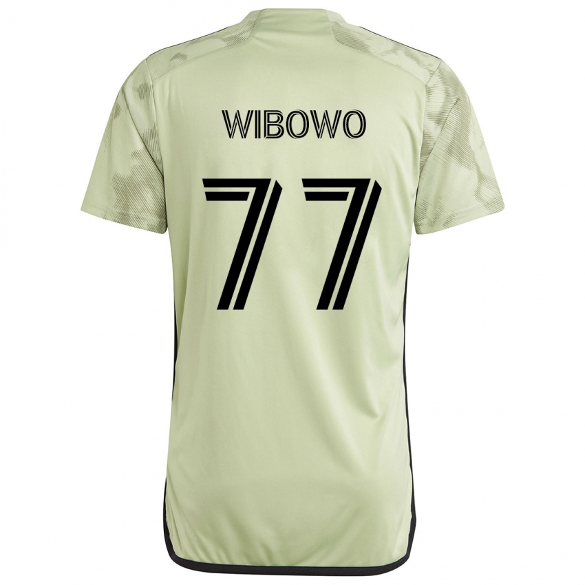 Niño Camiseta Adrian Wibowo #77 Verde Claro 2ª Equipación 2024/25 La Camisa Argentina