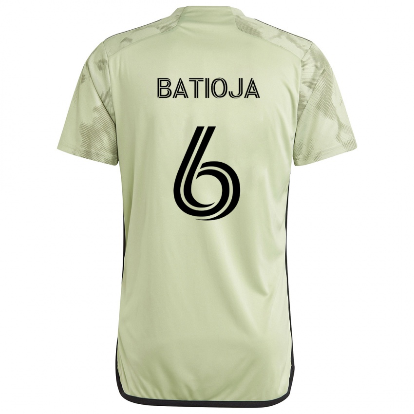 Niño Camiseta Jeremy Batioja #6 Verde Claro 2ª Equipación 2024/25 La Camisa Argentina