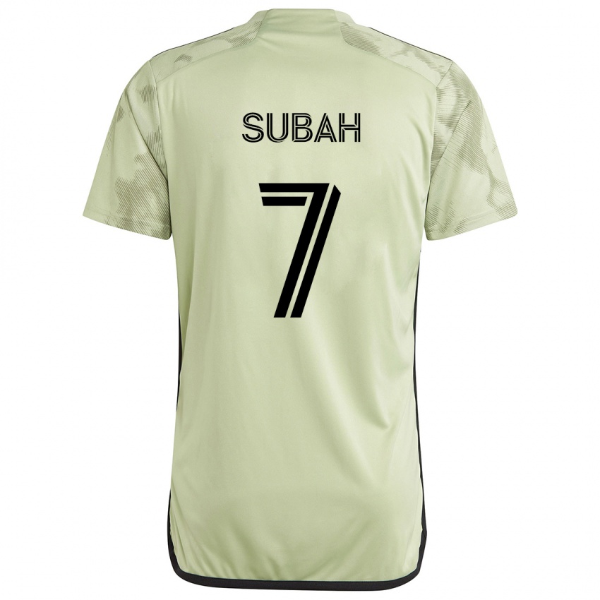 Niño Camiseta Yekeson Subah #7 Verde Claro 2ª Equipación 2024/25 La Camisa Argentina