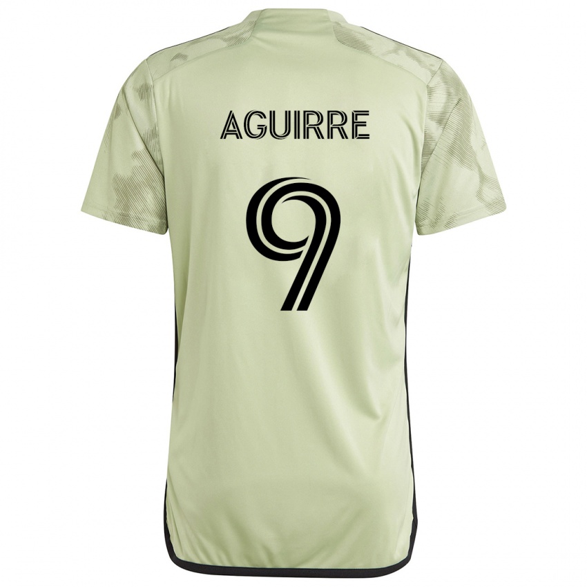 Niño Camiseta Dustin Aguirre #9 Verde Claro 2ª Equipación 2024/25 La Camisa Argentina