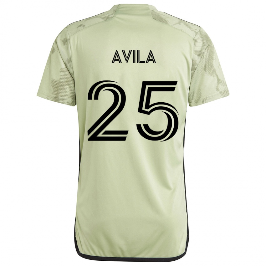 Niño Camiseta Armando Avila #25 Verde Claro 2ª Equipación 2024/25 La Camisa Argentina