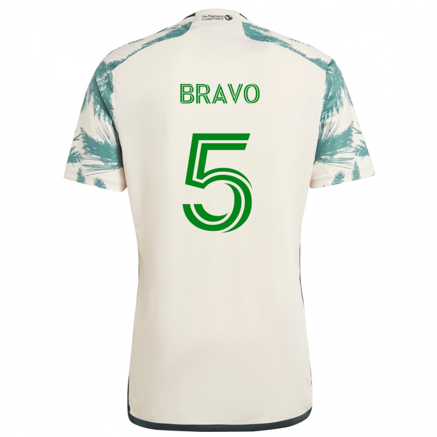 Niño Camiseta Claudio Bravo #5 Beige Marrón 2ª Equipación 2024/25 La Camisa Argentina