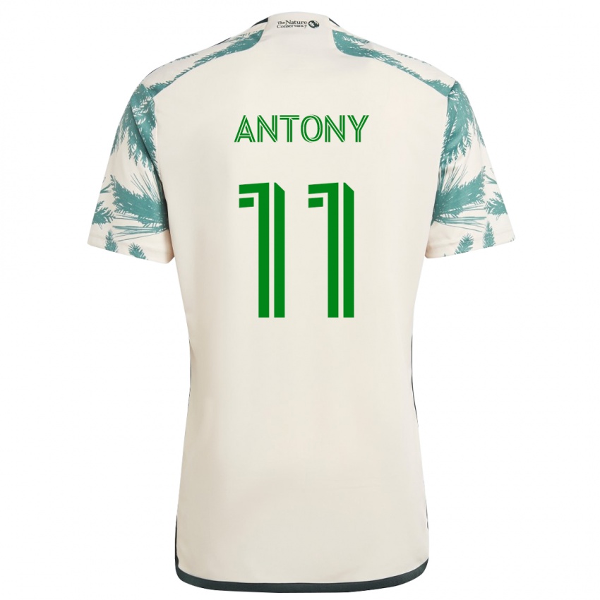 Niño Camiseta Antony #11 Beige Marrón 2ª Equipación 2024/25 La Camisa Argentina