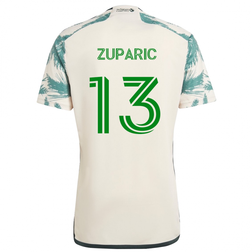 Niño Camiseta Dario Zuparic #13 Beige Marrón 2ª Equipación 2024/25 La Camisa Argentina