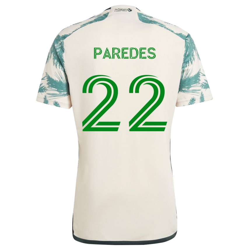 Niño Camiseta Cristhian Paredes #22 Beige Marrón 2ª Equipación 2024/25 La Camisa Argentina